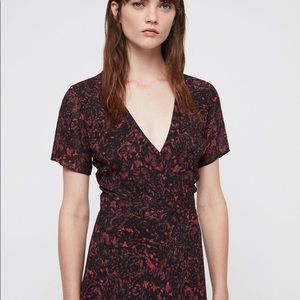 All Saints Seeta Rosey Wrap Dress